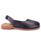 Dagoster DZA07-60216233 Siyah Günlük Ortopedik Deri Spor Kadın sandalet