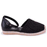 Dagoster DZA07-1155198 Siyah Triko Günlük Babet Kadın Ayakkabı