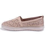 Dagoster DZA07-1236031 Bej Ortopedik Günlük Deri Kadın Ayakkabı