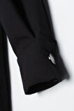 Siyah-Tek Cepli Çıtçıtlı Gömlek Tunik