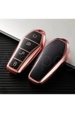 BYD Atto 3 Seal U Anahtar Parlak TPU Anahtar Kılıfı (Rose- 1 Adet)
