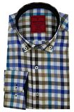 Erkek Slim Fit Ekose Gömlek Bgl-st00089
