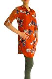 Kadın Tunik Yaprak Desenli Nazal Almira BGL-ST01095
