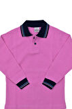 Kolej Polo Yaka Sweat Pembe BGL-YMRTP-5