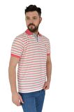 Erkek Çizgili Polo Yaka Tişört Waffle BGL-ST02790