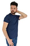 Erkek Sıfır Yaka Tişört Penye BGL-ST02799