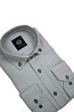 Erkek Silim Fitt Uzun Kol Gömlek Hasır Dokuma BGL-ST02983