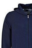 Erkek Spor Fermuarlı Kapüşonlu Sweat R6680 BGL-ST03169