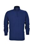 Erkek Spor Düz Fermuarlı Yaka Kazak R22949 BGL-ST03181