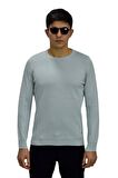 Erkek Spor Düz Sıfır Yaka Kazak R22920 BGL-ST03182