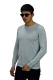 Erkek Spor Düz Sıfır Yaka Kazak R22920 BGL-ST03182