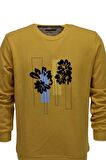 Erkek Baskılı Spor Sıfır Yaka Sweatshirt R2201 BGL-ST03191