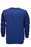 Erkek Baskılı Spor Sıfır Yaka Sweatshirt R2201 BGL-ST03191