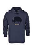 Erkek Kapüşonlu Baskılı Basic Sweatshirt R2219 BGL-ST03193