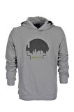 Erkek Kapüşonlu Baskılı Basic Sweatshirt R2219 BGL-ST03193