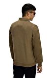 Erkek Polo Yaka Cepli Sweatshirt R6590 BGL-ST03195