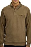 Erkek Polo Yaka Cepli Sweatshirt R6590 BGL-ST03195