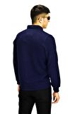 Erkek Polo Yaka Cepli Sweatshirt R6590 BGL-ST03195