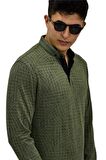 Erkek Polo Yaka Sweatshirt R2250 BGL-ST03196