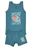 Erkek Çocuk Rugby Baskılı Atlet Boxer Takım 6051 BGL-ST03486