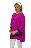 Kadın Fuşya Pembe Bluz BGL-ST03716