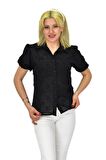 Kadın Brodeli Kısa Kol Bluz BGL-ST0371