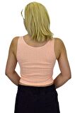 Kadın İp Askılı Pedli Crop 8136 BGL-ST03783