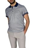 Erkek Polo Yaka Jakarlı Cepli Tişört R7520 BGL-ST03793