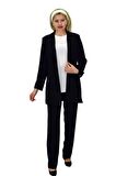 Kadın Ceket Pantolon Bluz 3 Lü Takım BGL-ST03808