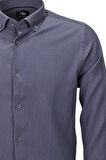 Erkek Silim Fit Spor Gofre Uzun Kol Gömlek BGL-ST03898