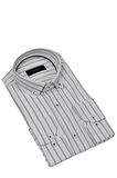 Erkek Klasik Çizgili Tek Cepli Gömlek BGL-ST03907