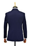 Erkek Lacivert Tek Spor Ceket Çift Yırtmaçlı BGL-ST03974