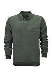 Erkek Polo Yaka Cepli Sweatshirt  6857 BGL-ST04024