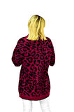 Kadın Leopar Desen Hırka 101002 BGL-ST04079