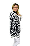 Kadın Leopar Desen Hırka 101002 BGL-ST04079