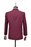 Erkek Bordo Renk, Kruvaze Tek Ceket Sivri Yaka BGL-KRV001