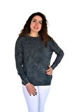 Kadın Sıfır Yaka Sweatshirt BGL-ST04212