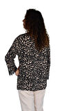 Kadın Leopar Desen Baskılı Viscon Bluz BGL-ST04281