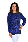 Kadın Leopar Desen Baskılı Viscon Bluz BGL-ST04287