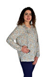 Kadın Çiçek Baskılı Desen Viscon Bluz BGL-ST04292