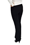 Kadın İspanyol Paça Beli Lastikli Kumaş Pantolon BGL-ST04321