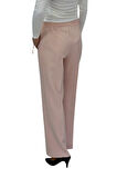 Kadın Bol Paça Beli Lastikli Kumaş Pantolon BGL-ST04322