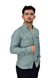 Erkek Spor Likralı Gömlek BGL-ST04343