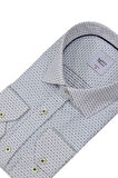 Erkek Puantiyeli Slim Fitt Uzun Kol Gömlek 2403 BGL-ST04376