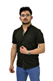 Erkek Spor Silim Fit Kısa Kol Gömlek BGL-ST04480