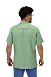 Erkek Spor Silim Fit Kısa Kol Gömlek G5031 BGL-ST04497