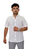 Erkek Pamuklu Yazlık Kısa Kol Gömlek 9664 BGL-ST04595