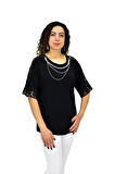 Kadın Kısa Kol Baskılı Bluz BGL-ST04708