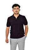Erkek Polo Yaka Fermuarlı Triko Tişört T356 BGL-ST04594