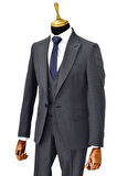 Erkek Silim Fit Yelekli Çift Yırtmaçlı Takım Elbise BGL-ST04737